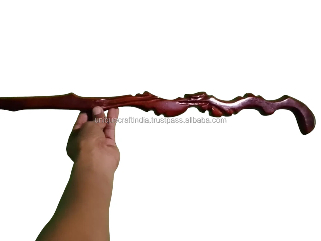 Premium quality wooden handmade walking stick with wooden handle  best price product
