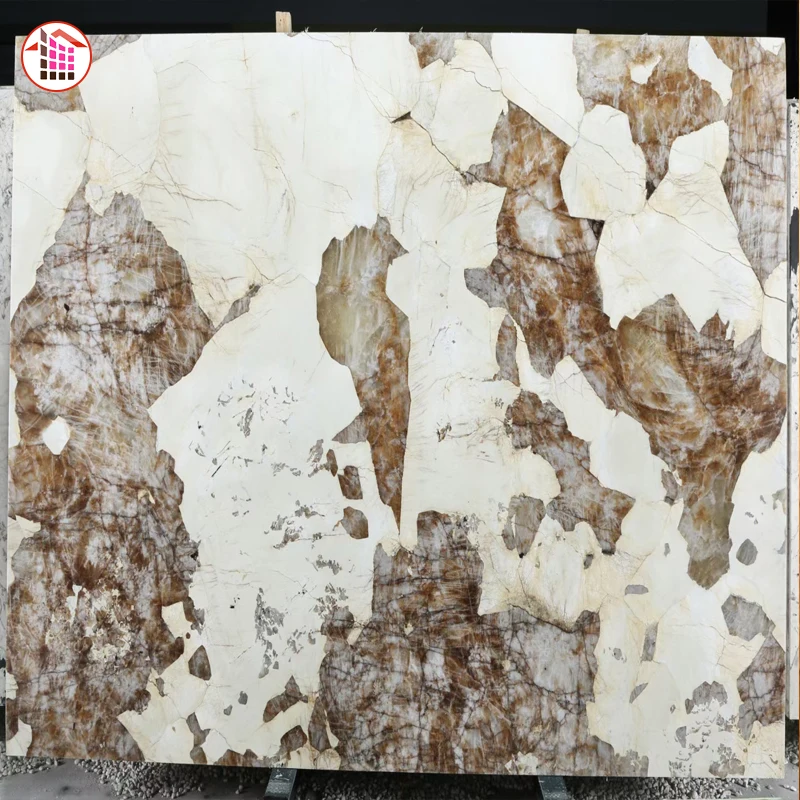 Brazil Luxury Stone Backlit Patagoina Wholesale Price Pandora White Marble Slab  Brazilian Pandora Marble
