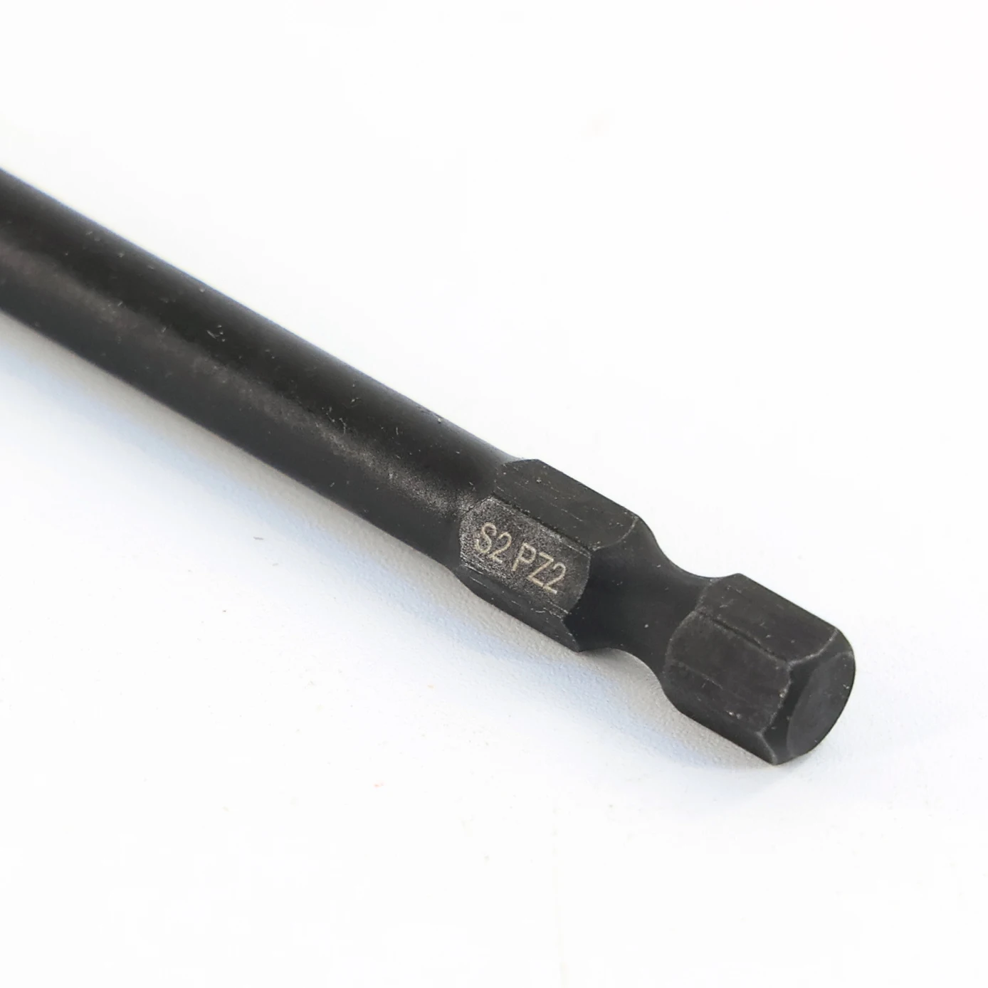 Ударная отвертка TOOLWAY 90 мм S2 PZ2 с шестигранным хвостовиком длинные черные Биты для