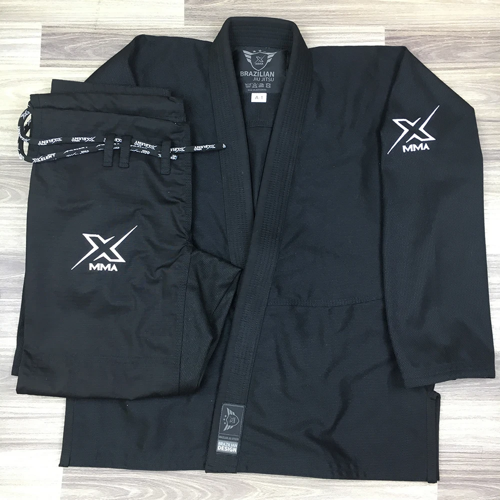 Premium Brazilian Profissional Kimono Jiu Jitsu For Men / Lightweight Black white Jiujitsu Gi Uniform Competition Adult BJJ Gis