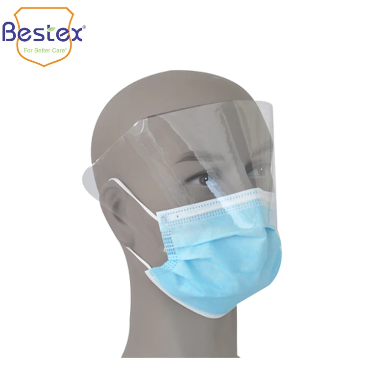 2024 EN Grade FFP2 New ASTM F2100 5 Py Protection Custom Colors Level 3 Medical Masks With Visor
