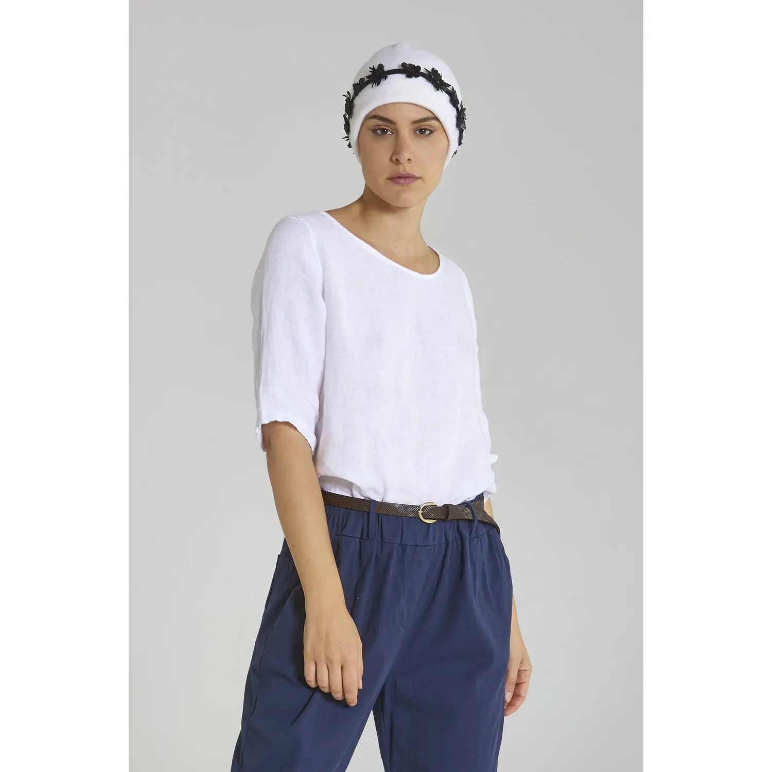 Premium Wool Beanie with Flowers - Beautiful, Warm, Comfortable Womens Hat - Elevate Your Floral Winter Style