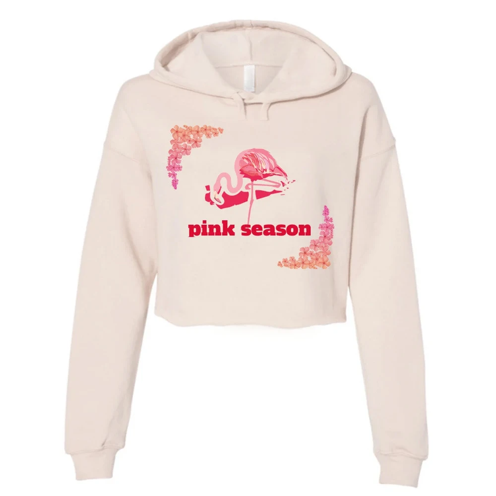 Custom Logo Women cotton Drawstring New Arrival Cotton Women Pullover Crop Top Hoodie Soft Sweatshirt Women
