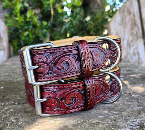 Best Indian Pet Cow Tooled Leather Colorful Beaded Dog Collar Top Indian Bulk Manufacturer wholesale Western leather dog collar