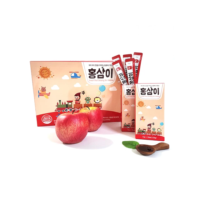 (SOBAEK GLOBAL FOOD)-HONG SAM I sweet red ginseng for children apple made in Korea for children sweet taste KOTRA
