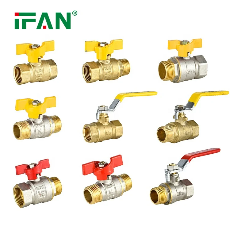 IFAN Custom Water Tube Ball Valve 1/4 2 inch Copper Pipe Fitting Brass Ball Valve