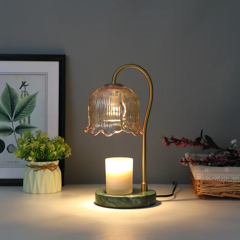 Luxury Candle Warmer Lamp No Flame Electric Candle Wax Melting Lamp Dimmable Candle Lamp With Home Bedroom Decor Table Light