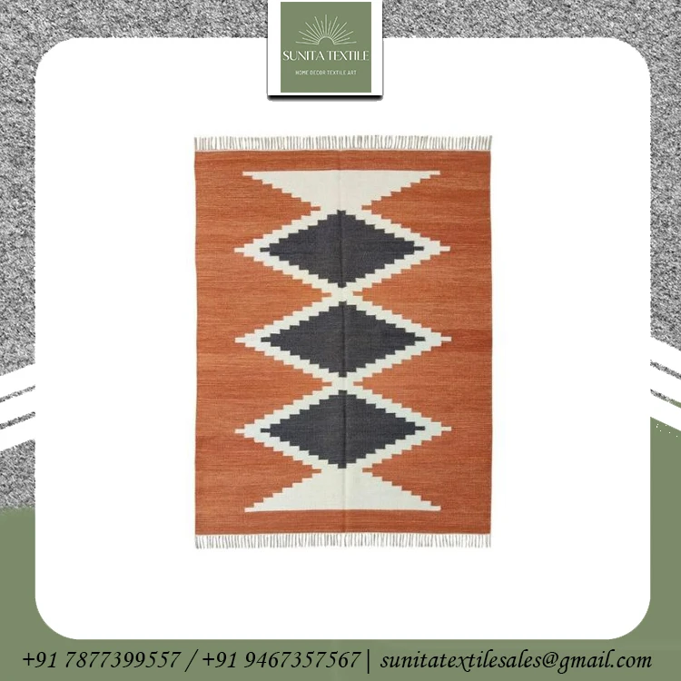 Rug For Living Room Hand Braided Premium Quality 100 % Cotton Embroidered Hand Braided Living Room Rug For Sale