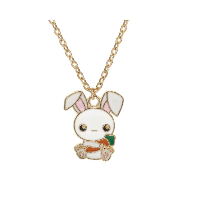 Top Trending Western Pendant with Chain in Gold Plated For Kids Cute Rabbit Pendant with Chain Fashion Jewelry Necklaces