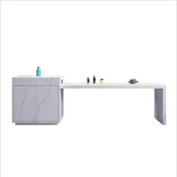 Retractable slate island modern minimalist open kitchen island bar slate dining table island integrated