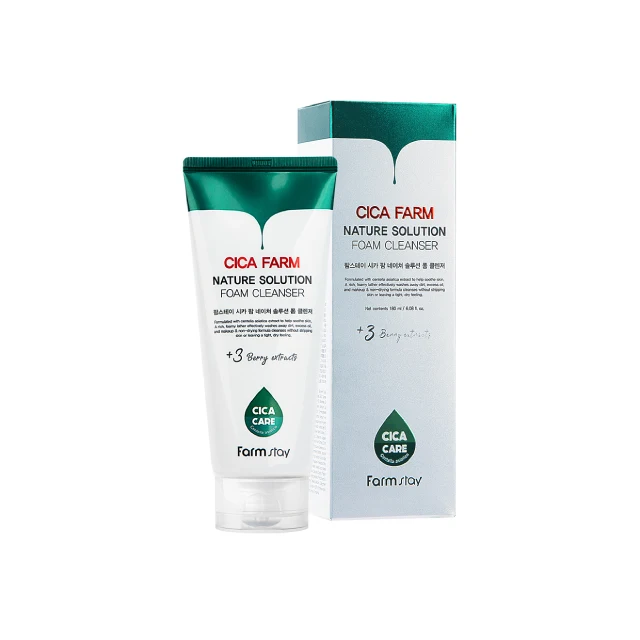 Farmstay CICA Farm Nature Solution Cleansing Foam HIgh quality skin cleanser facial cleansing moisturizing soothing