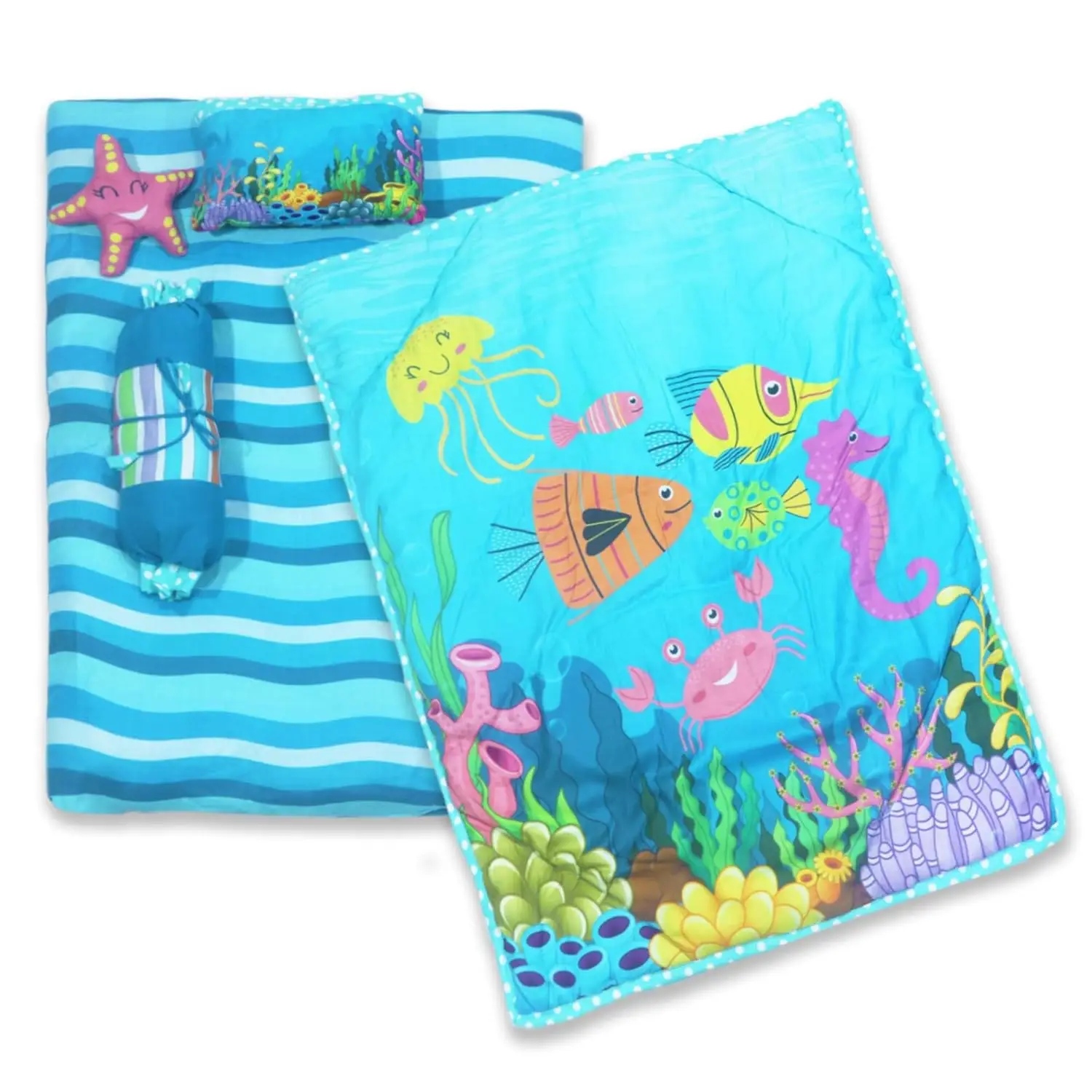 6 pcs Infant New Born Bedding Set NEW 2024 crib Bedding set for Baby with Mattress, Quilt, head Pillow, 2 Side Pillow and Toy