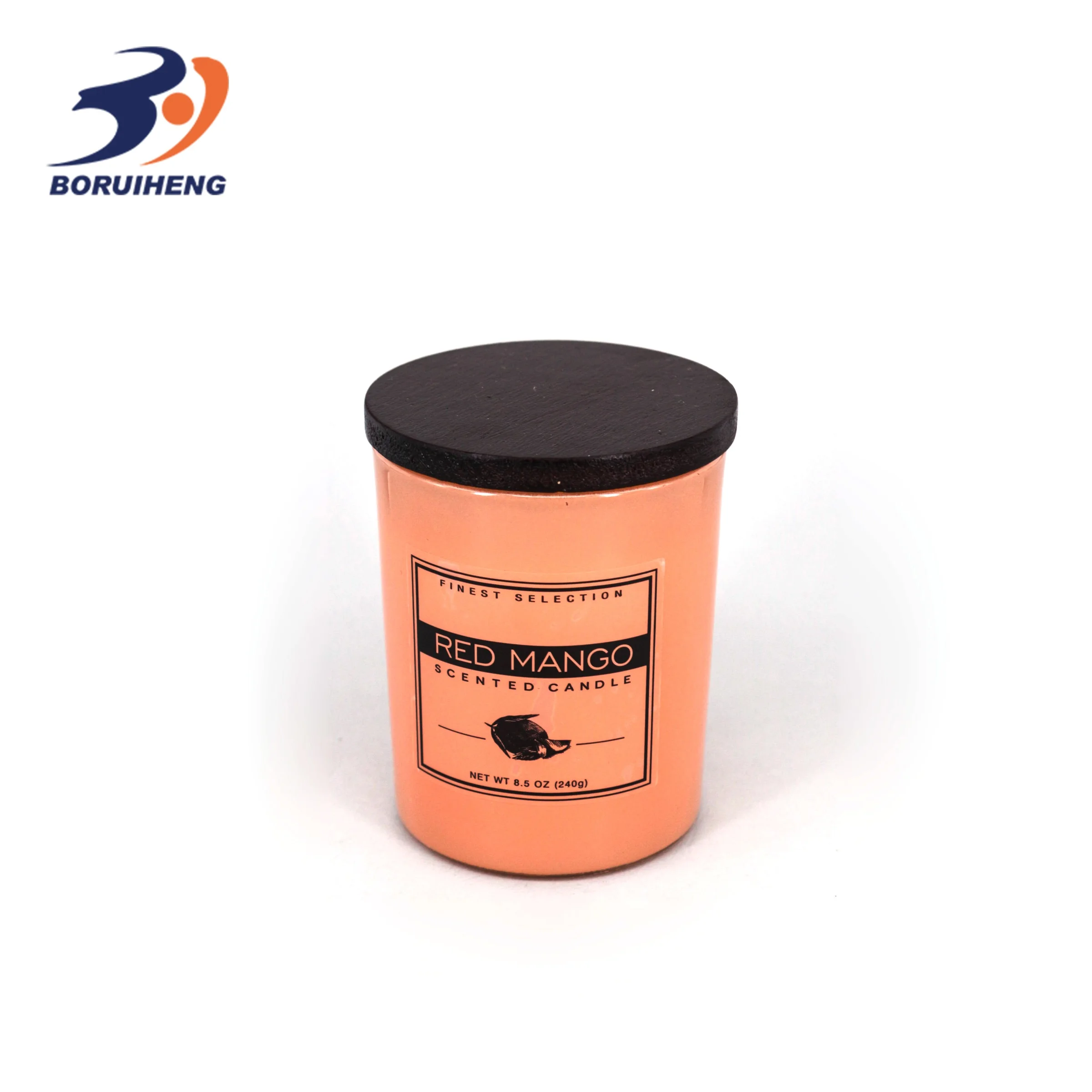 Free Size Available With Sample Transparent Bulk Wick Home Scented Candle With Lid Made From Paraffin Wax / Soy Bean Material