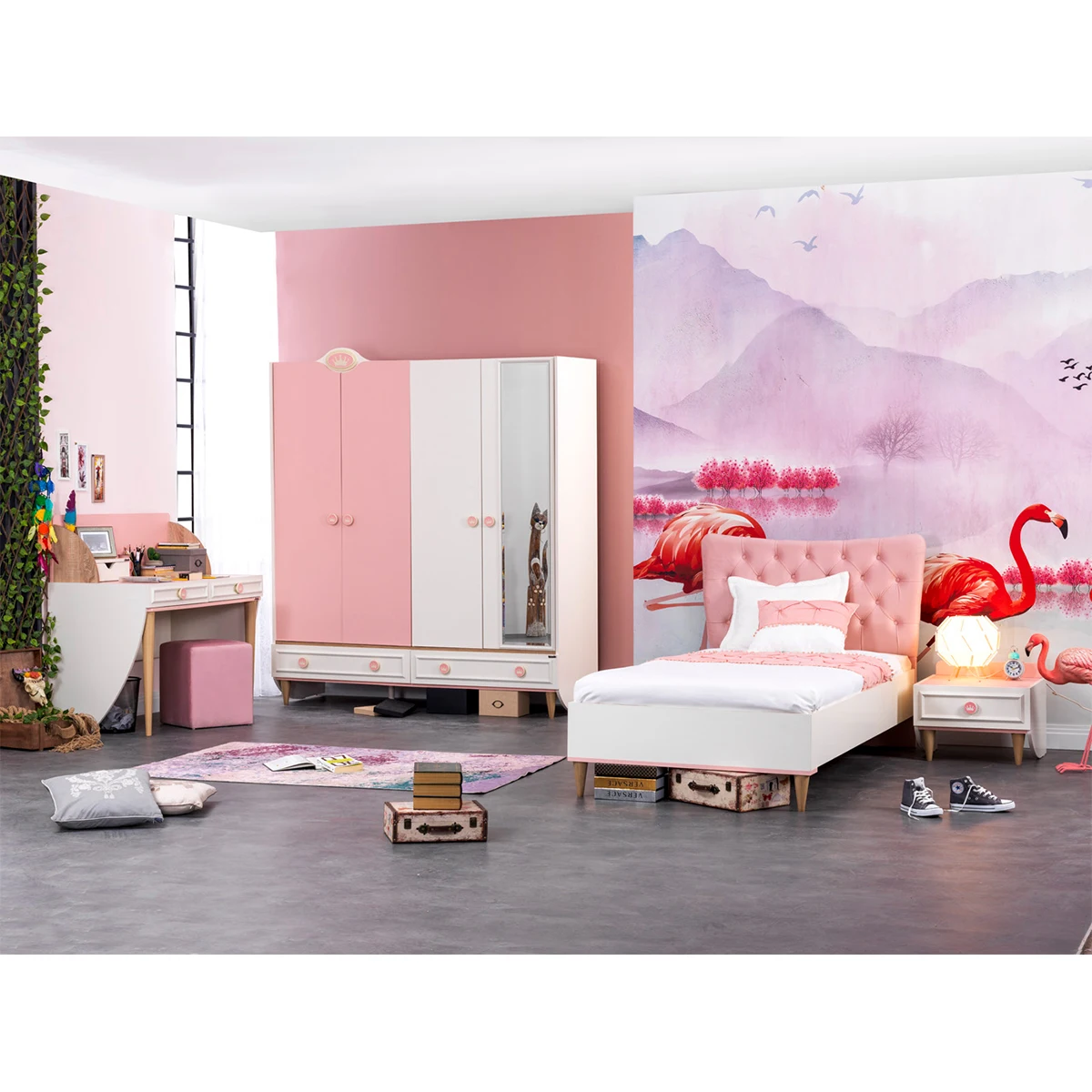 Best Quality Royal Bedroom New Sets Factory Seller Master Double Bed Young Girl Luxury Fabric Bed Bedroom Furniture