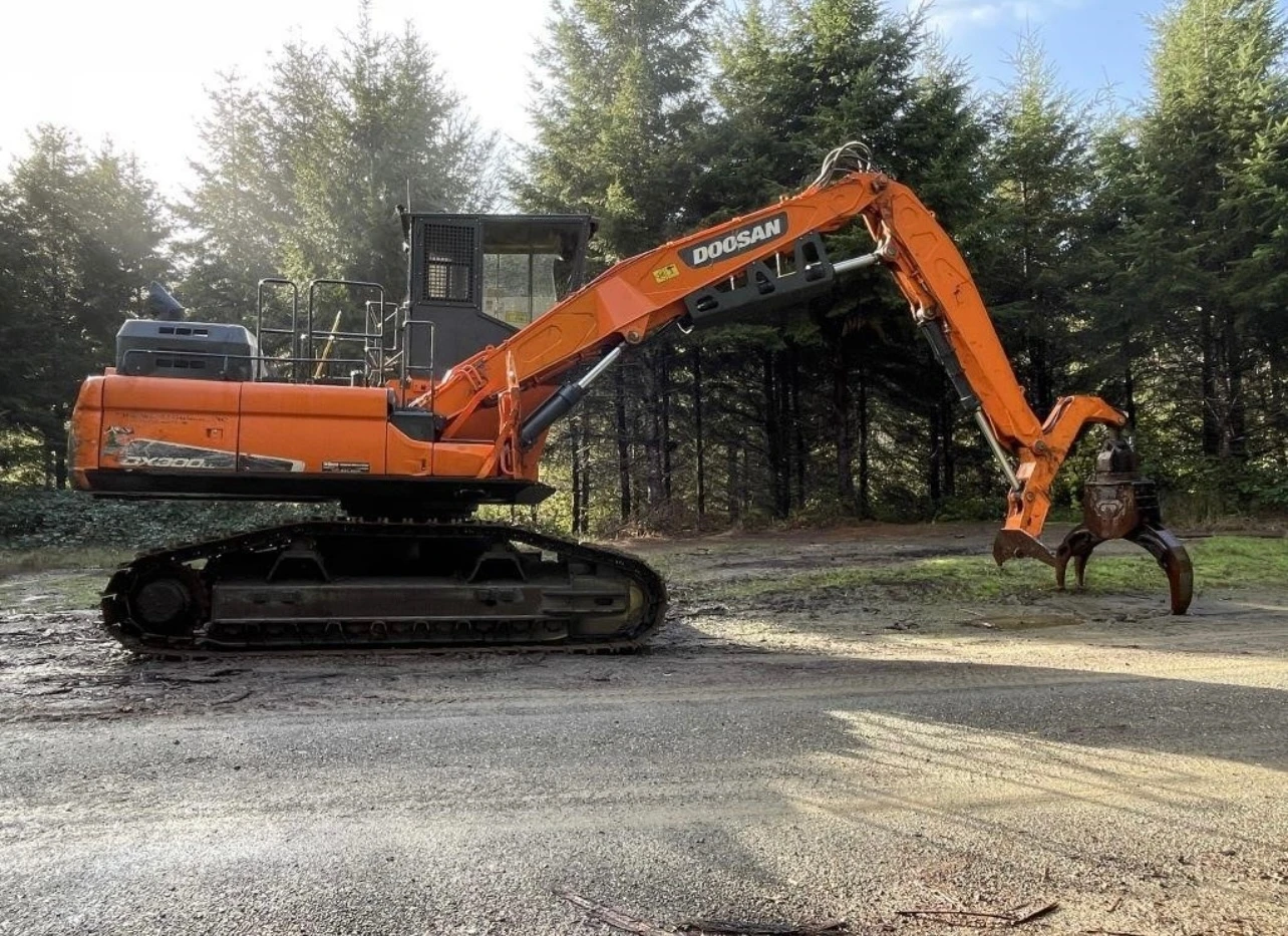 Exceptional Quality Doosan DX300 Log Loader Green Force Powerful Compliant For Forestry work