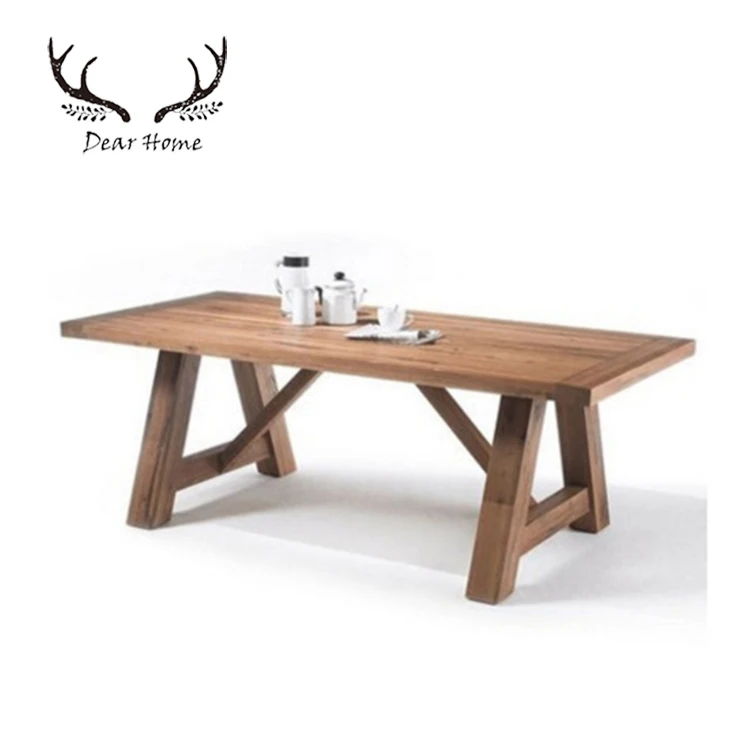 Dining Room Furniture White Oak Solid  Wood Bench Dining Table Set Anti-fouling Wooden Table