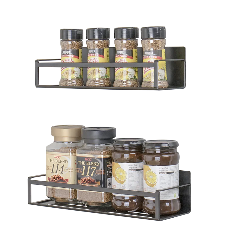 2 Pcs Pack Multifunctional Kitchen Wall-Mounted Medium Fridge Side Magnetic Spice Rack for Refrigerator hanging fridge side rack