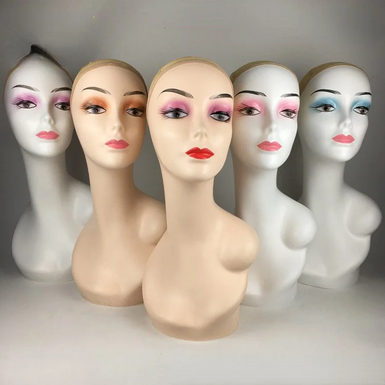 Hot Sale Cosmetology Manikin Head Female Dolls Makeup Practice Training Head Bald Mannequin Head Without Hair