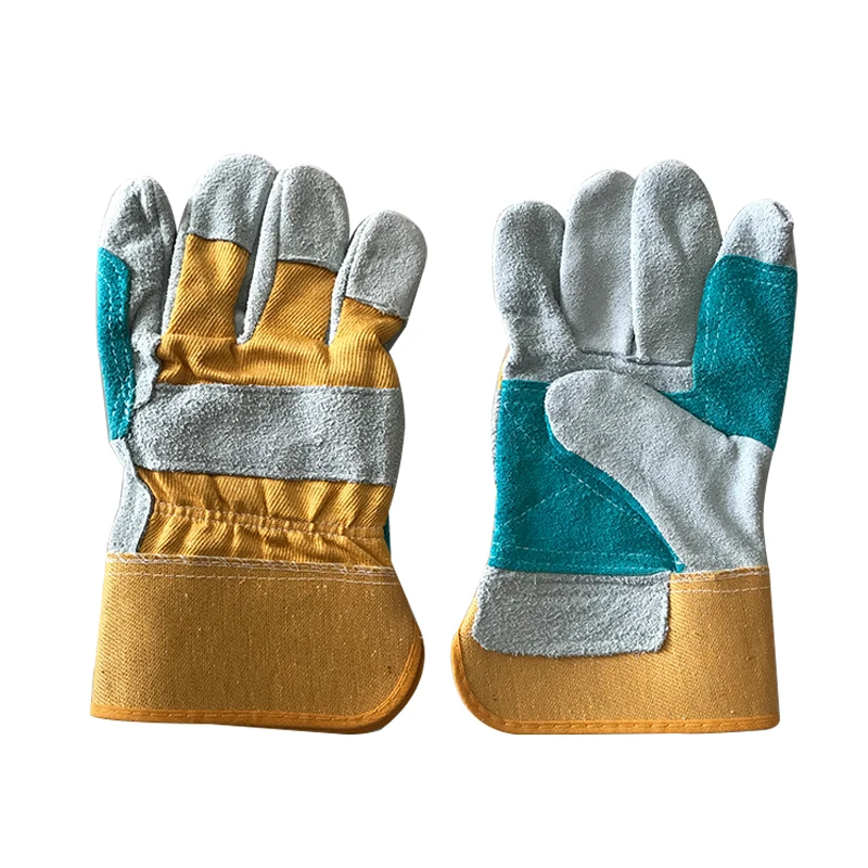 Safety Gloves Working Protection Gloves Leather Hand Gloves Industrial High Quality Construction Builder Agriculture Gardening