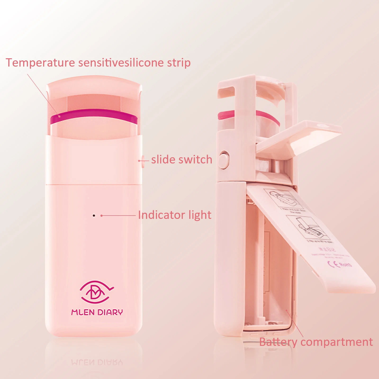 Mini Lash Curler Magic Curl Stainless Steel Private Label Gold Eyelash Curler eyelash applicator tool