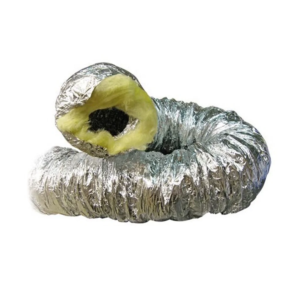 Insulated Aluminum Foil Flexible Fiberglass Duct HVAC Flexible Duct Ventilating Duct