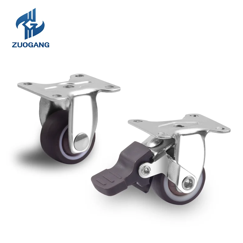 Zuogang wholesale furniture chair universal caster roller furniture nylon/PVC caster heavy duty caster