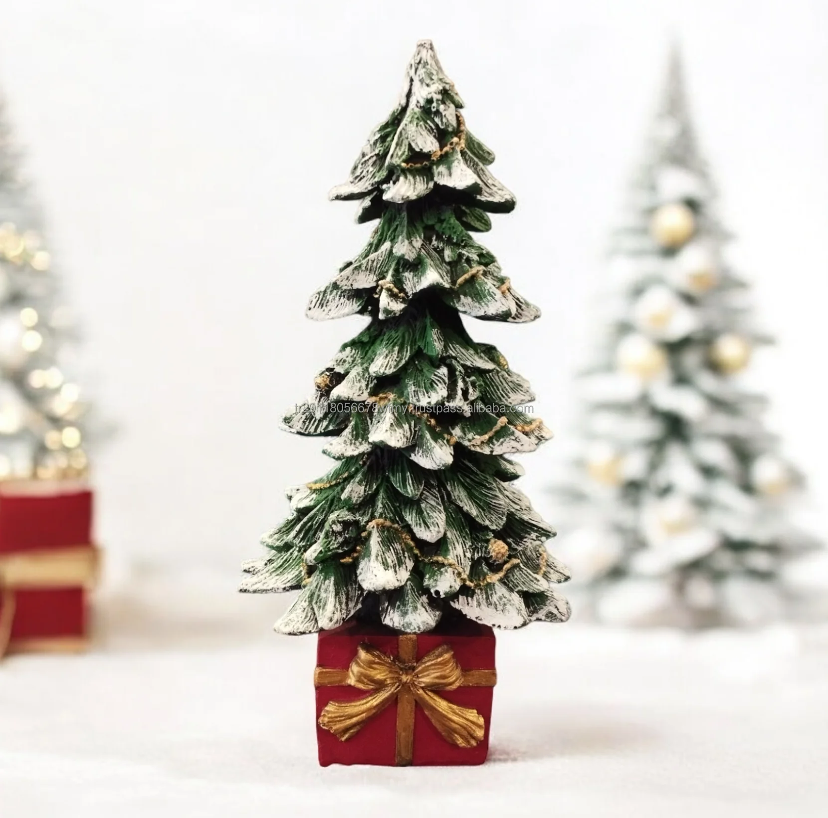 High Quality Christmas Home Decor Set Santa Claus Pine Tree Statue Sculpture Desk Ornaments for Table Decorations Figurine