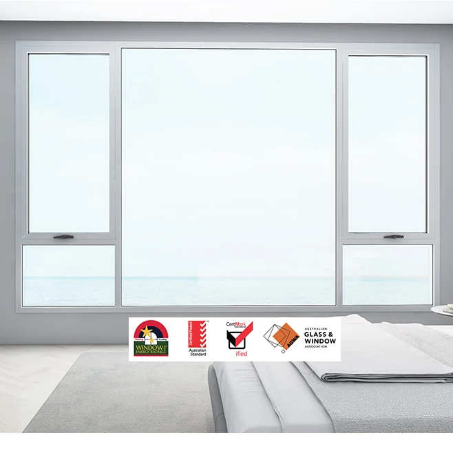 Aluminium Commercial Windows Double Glazed Windows As2047 Australian Standards Aluminum Windows With Mosquito Mesh