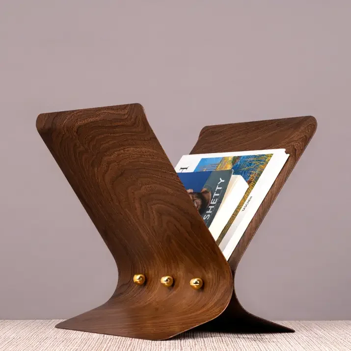 Golden Marble Magazine Organizer Metal File Holder for Desk Use Genre Magazine Organizers