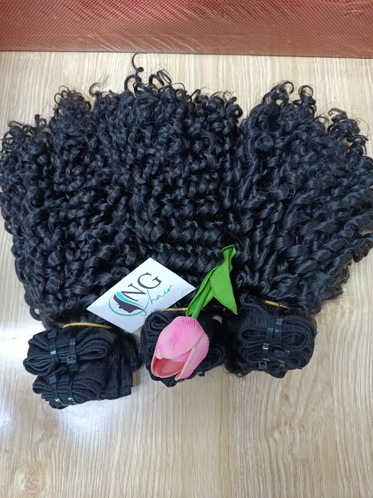 Pixie curly weft Hair Double Drawn 100% Vietnamese Human Hair No Shedding No Tangle No Chemicals Made In Vietnam