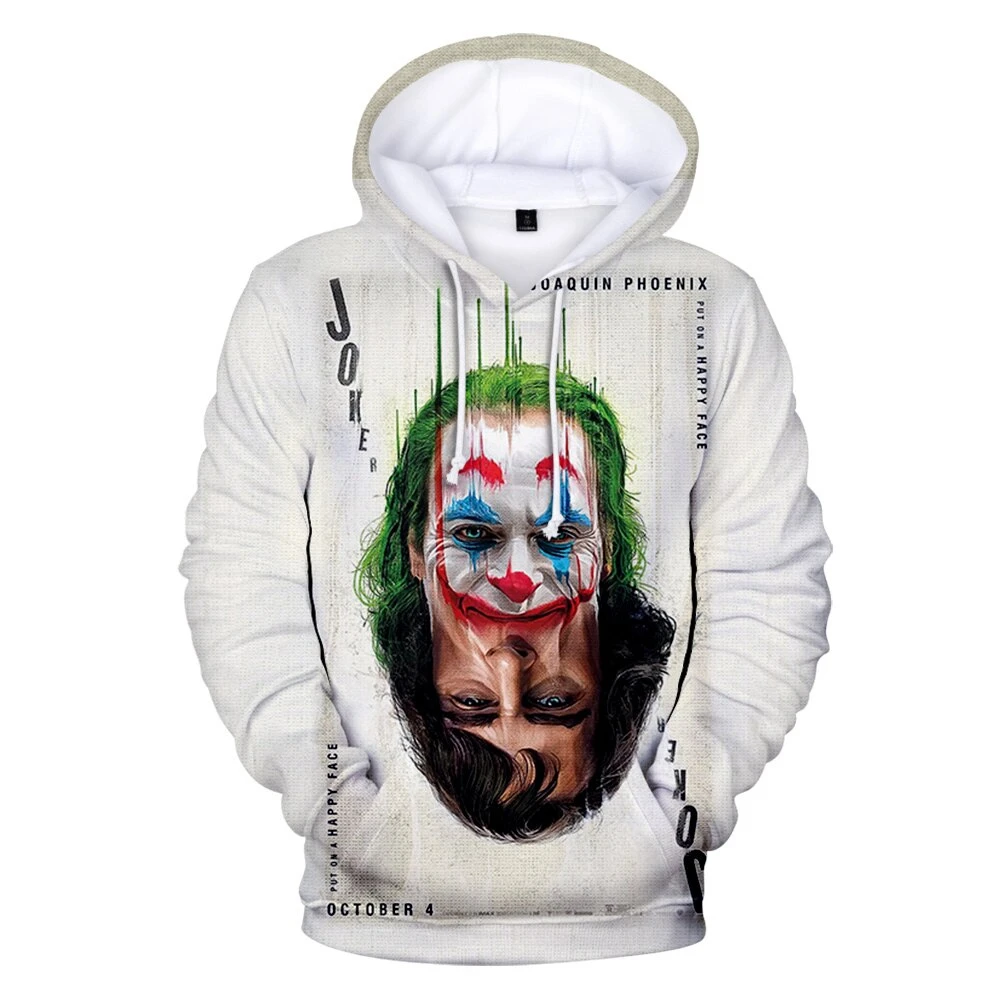 2022 Best Quality Breathable  custom design with own brand name Polyester Men Hoodie Joker Design Sublimation Men Hoodies