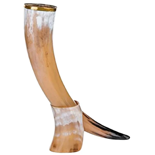 Buy Decorative Design Viking Drinking Horn Mug with Stand For Beer & Wine Drinking Uses Low Prices By Exporters
