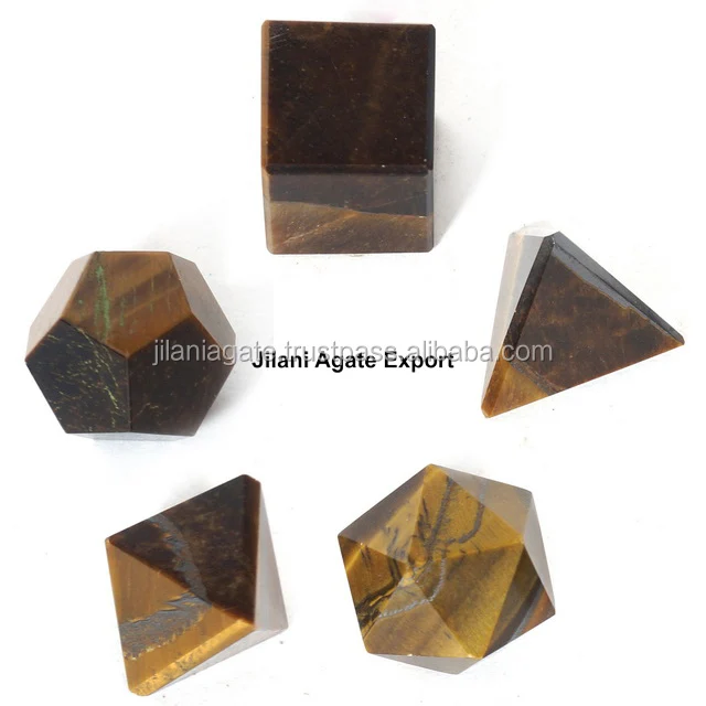 Agate Black Tourmaline 5pcs Geometry Set  Wholesale Platonic Solid Crystal Set Supplier Bulk Sacred Geometry Set