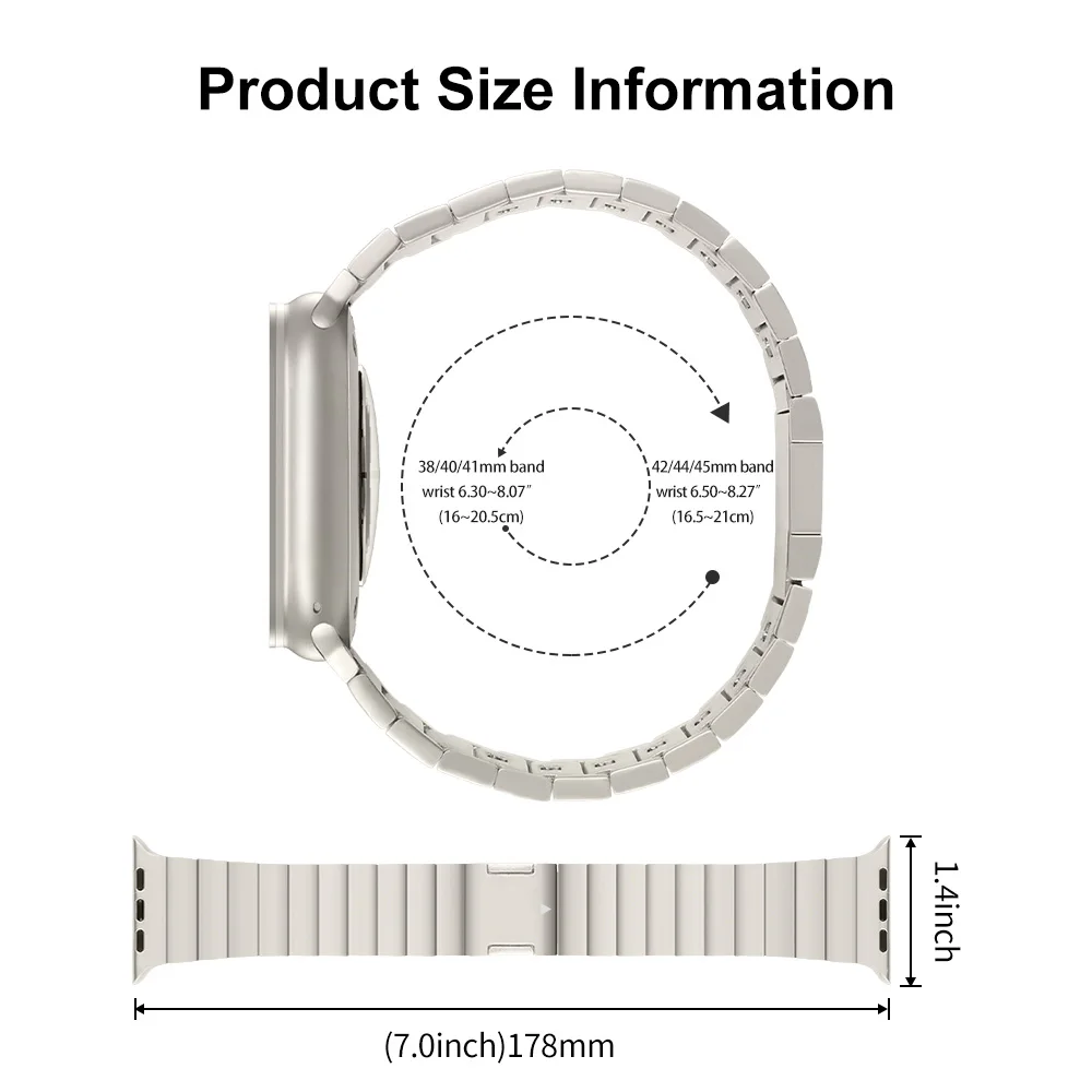 38mm 22mm sliding magnetic buckle steel strip Titanium Metal Strap Smart Watch bands for Apple/Huawei Porsche GT2 watch bands