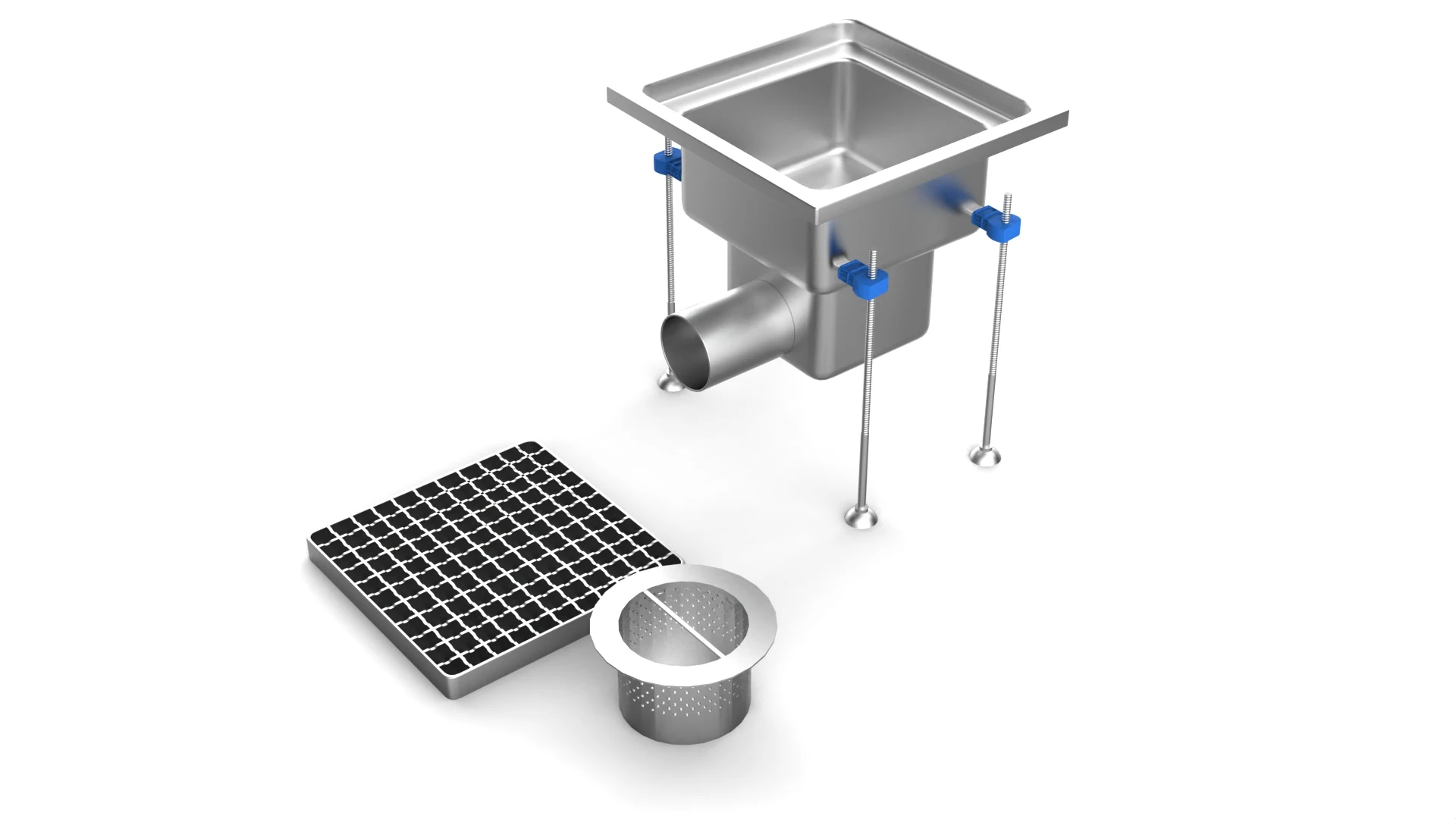 Kitlalong  Commercial  Drainage Systems Industrial 304 Stainless Steel  anti-odor sandblasting protective layer  Floor Drain