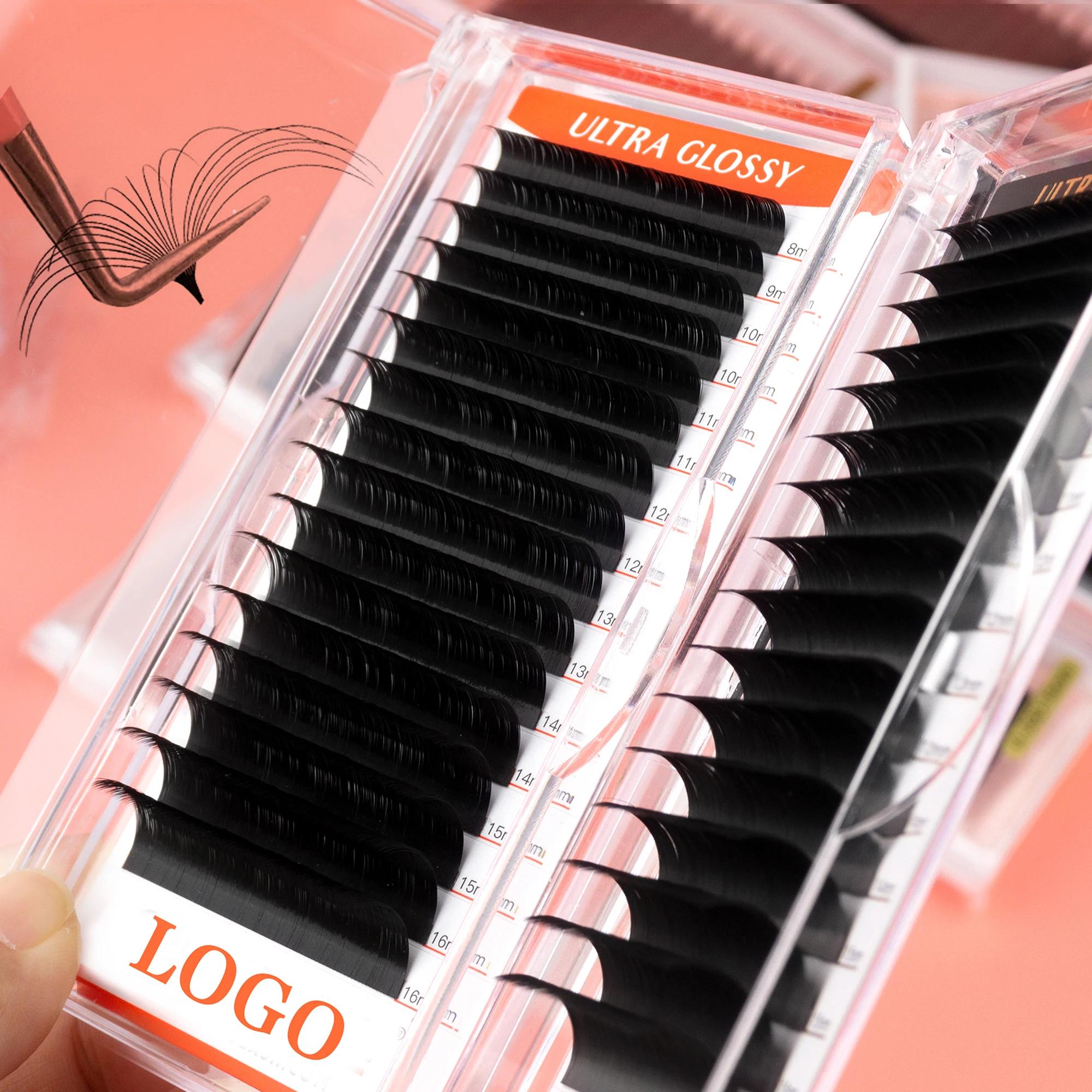 Comelylash Lash Trays Private Label Mink Cashmere Lash Mink Russian Volume Mink Individual Eyelash Extension