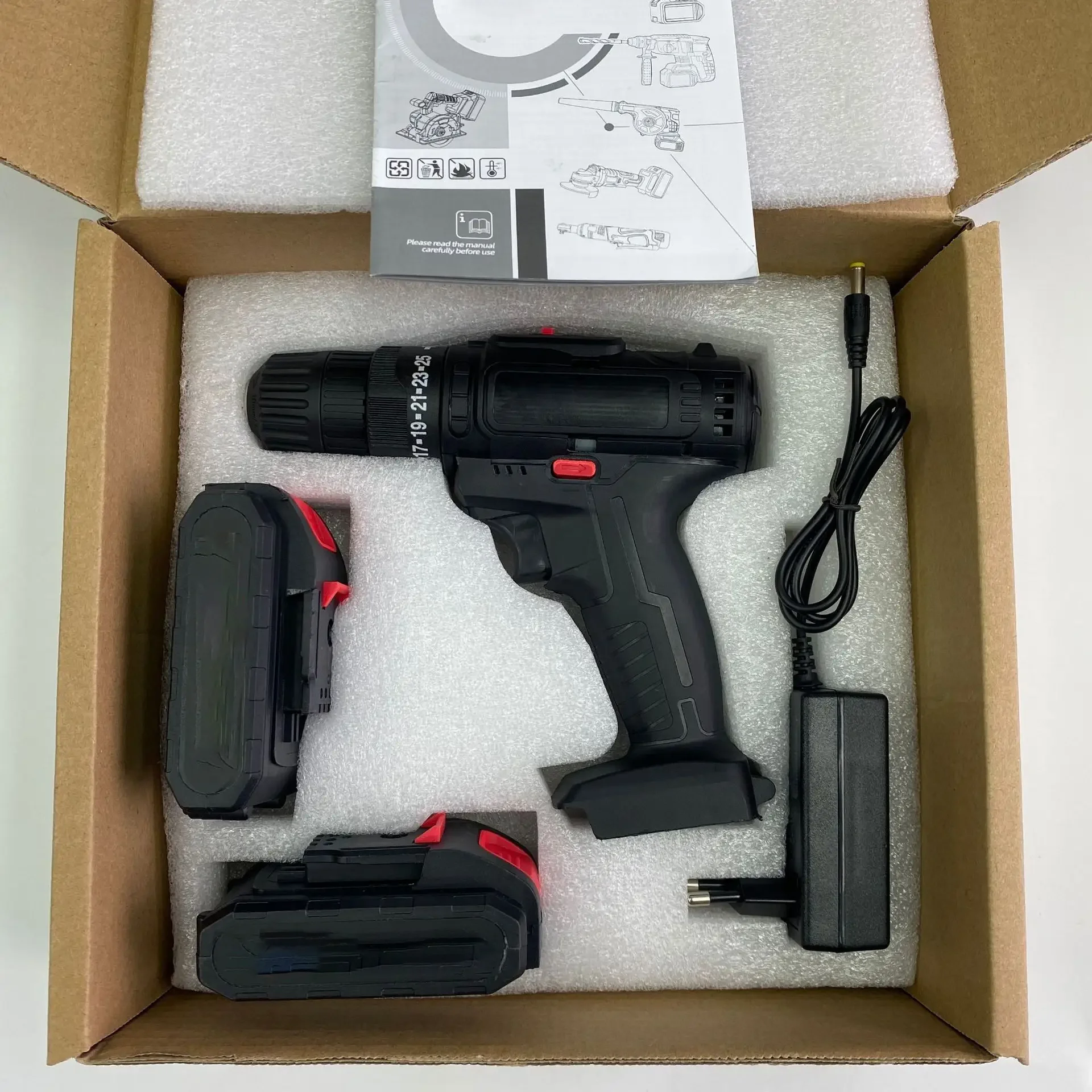 Factory Direct Sales High Durability Power Tool Set Lithium Battery Rechargeable Cordless Impact Drill