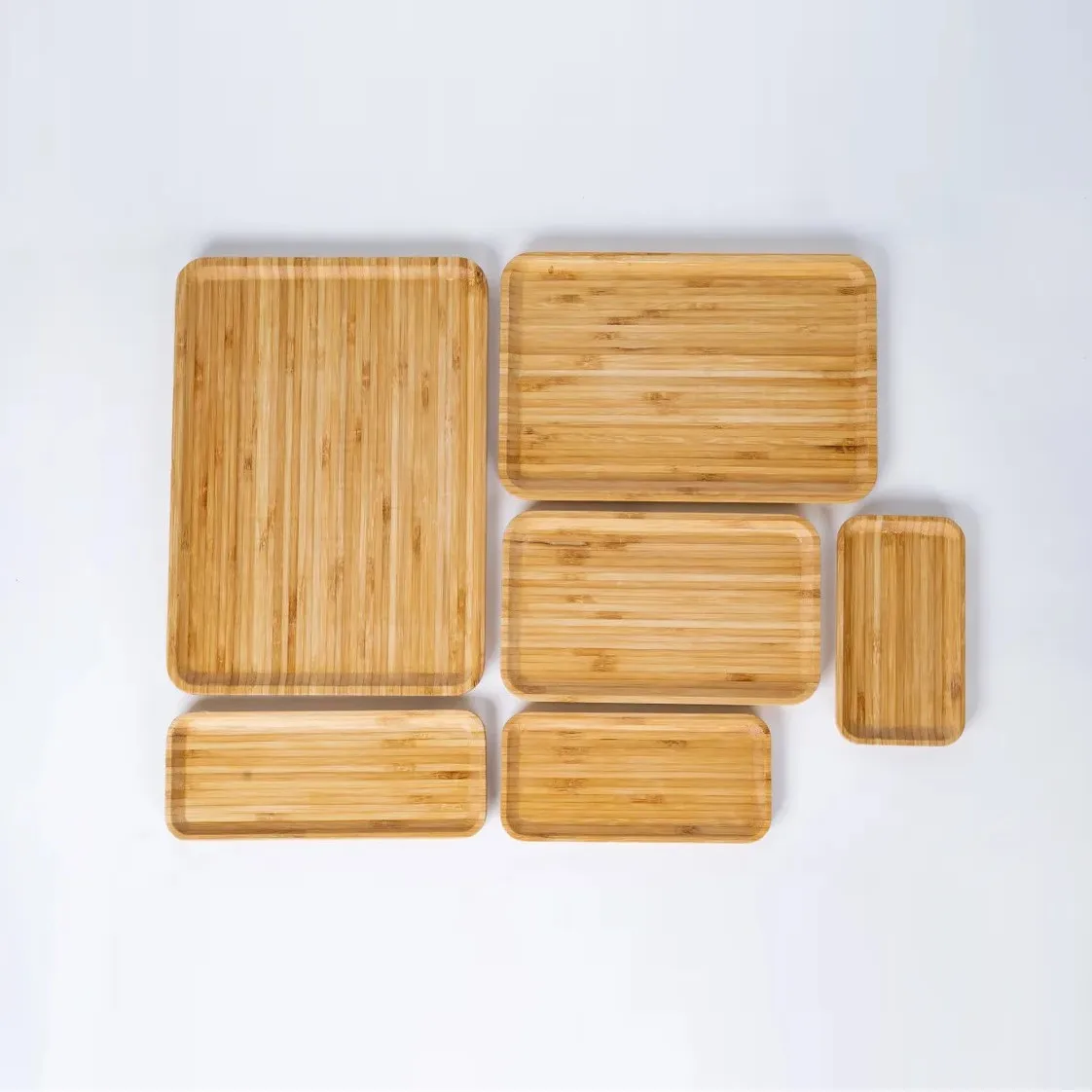 Bamboo Wood Dishes Eating Plate Kitchen Food Serving Dinner Plates Dish zero Waste Non-plastic Dinner Set