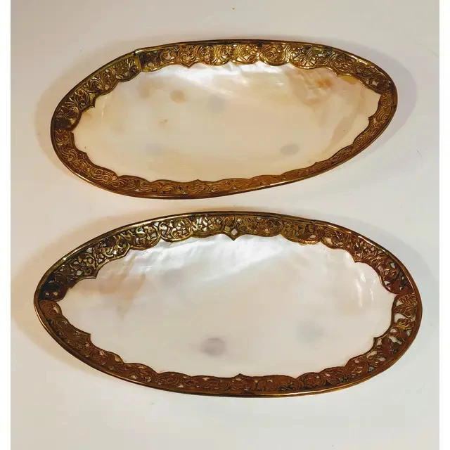 Handmade Mother of Pearl Shell Plate Luxury Serving Caviar Dish Various Sizes Dinnerware Plates from Vietnam Supplier