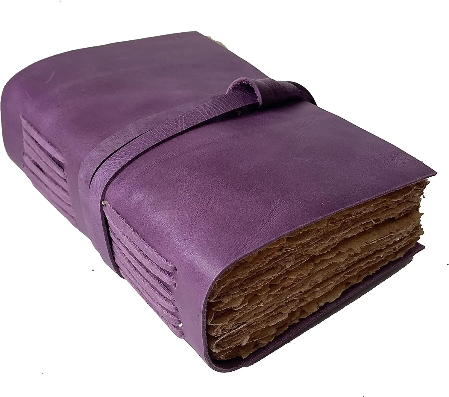 Purple color blank Page Book Of Shadows Deckle Edge Handmade Vintage Leather For Man And Women