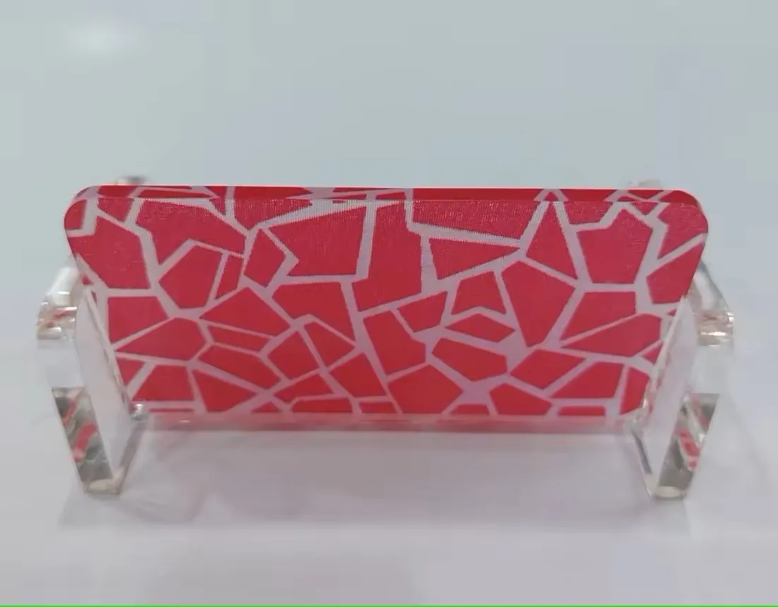 Premium Black Acrylic Desk Organizer with Multiple Custom Color Options Business Card Holders for Professional Office Use