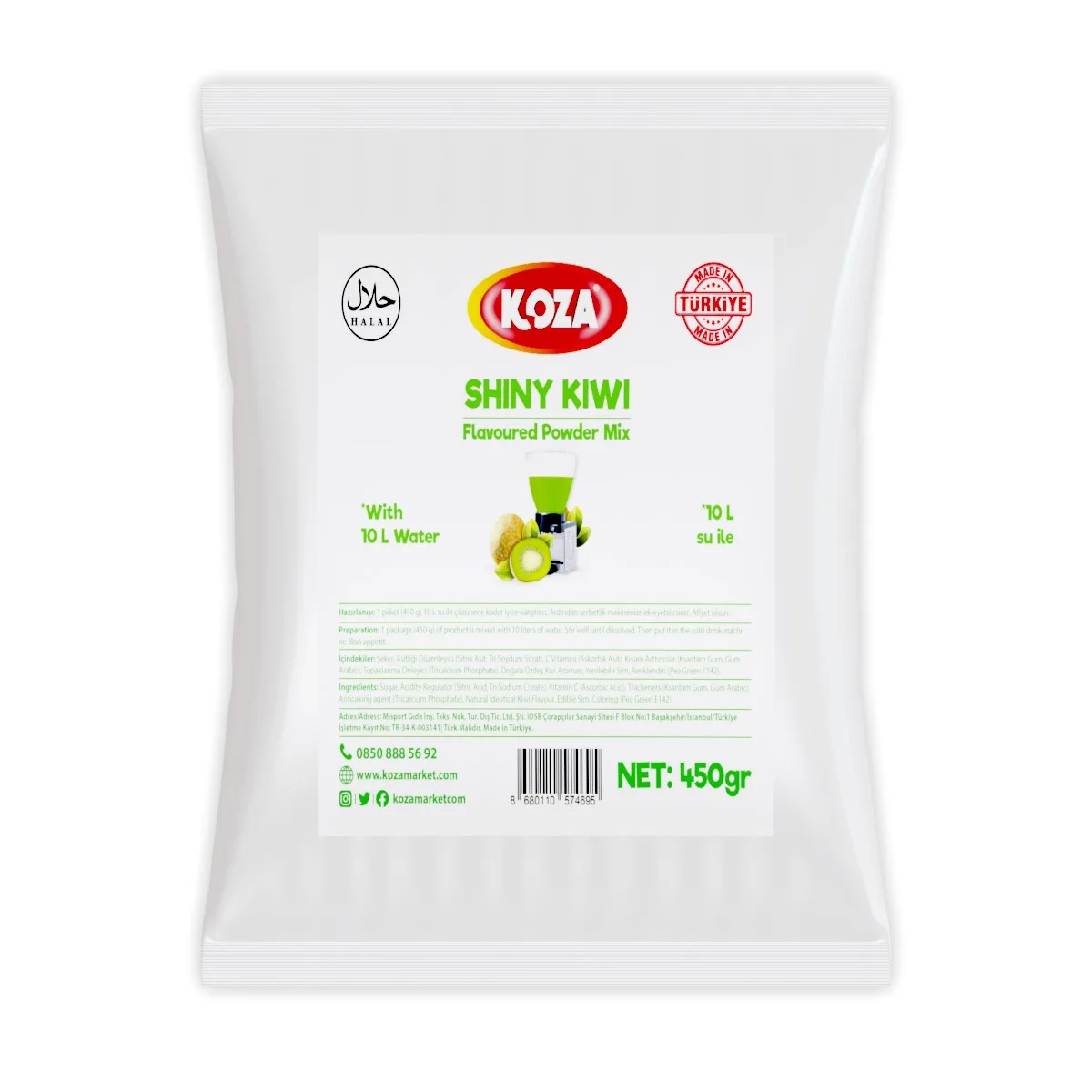 Shiny Kiwi Flavoured Powder Drink - %100 Delicious, First Class Quality - Import Best Products From Turkiye