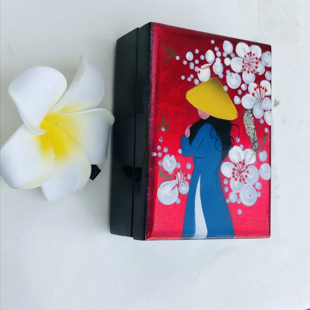 Mother of pearl wood lacquered jewelry gifts box Vietnam lacquerware lacquer boxes premium quality custom sizes