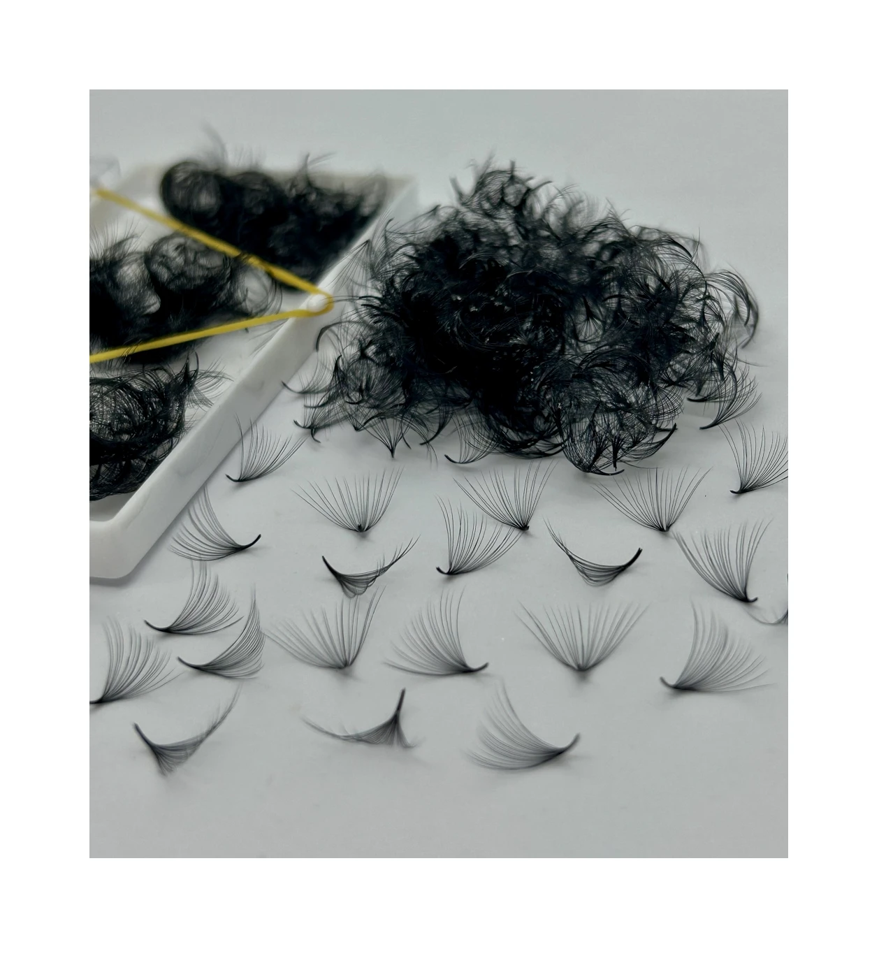 20D natural pre made fans eyelash extension pointy base mink eyelashes wholesale Supplies Mega volume private label eyelashes