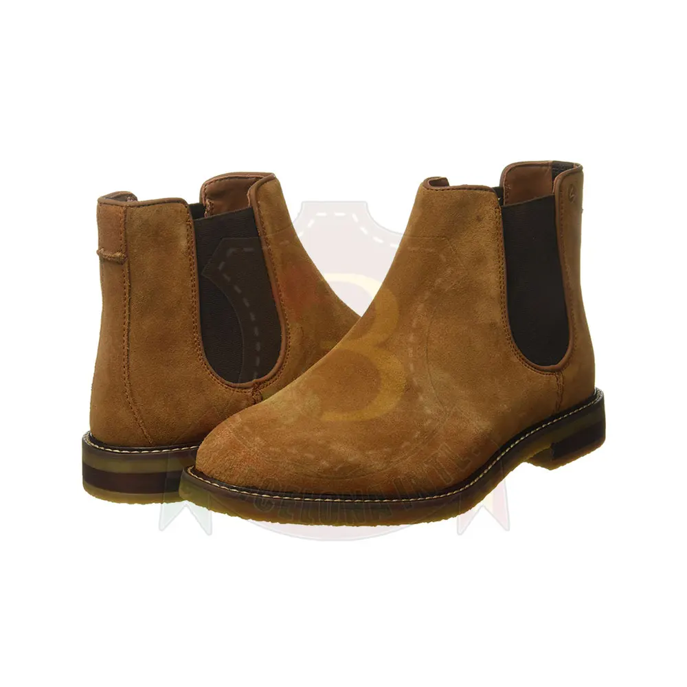 Мужские ботинки из телячьей замши