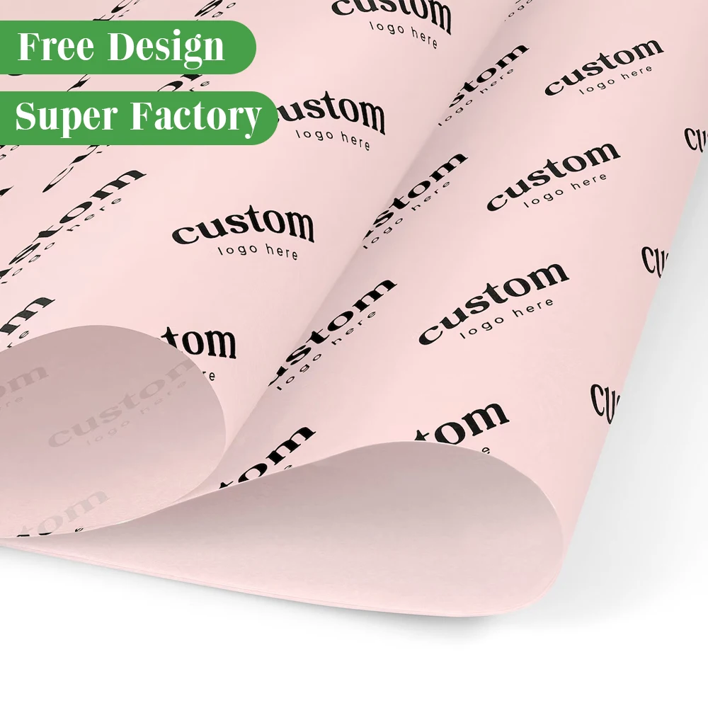 custom tissue paper gift wrapping paper with company logo garment packaging paper