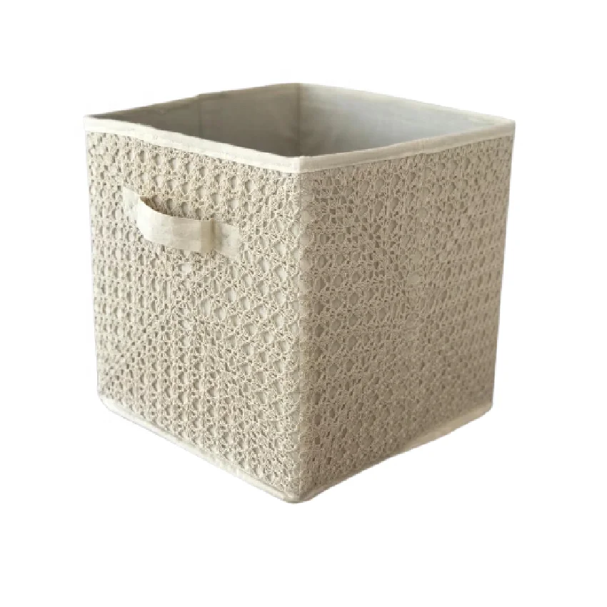 New Wholesale Luxury Hand-crochet Natural Vintage Light weight Decorative Mini Collapsible Home storage and Organization Baskets