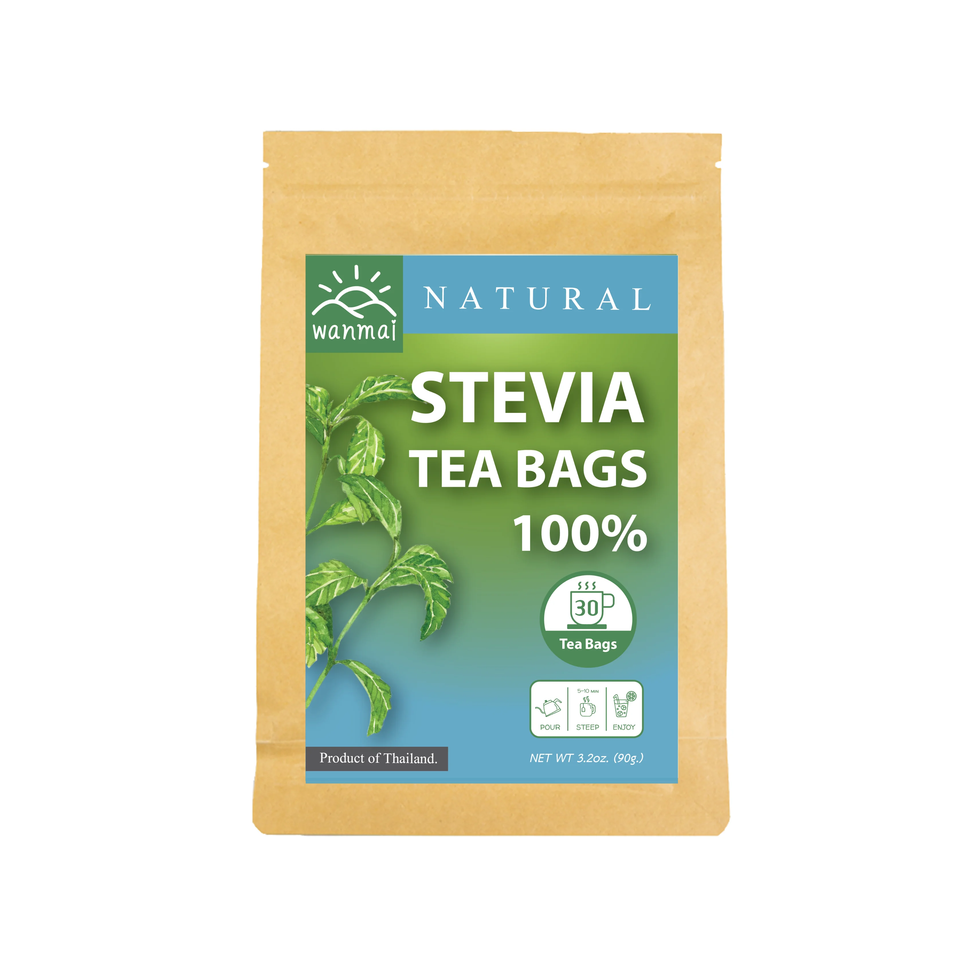 WANMAI29 Stevia Tea  Natural Herbal Plant Gotu Kola/Hydrocotyle Asiatica/Centella Asiatica Extract