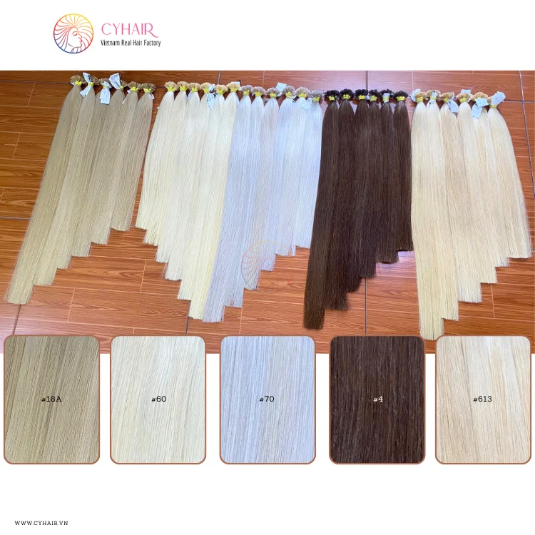 Wholesale Flat Tip Human Hair Direct Vietnam Hair Manufacturer Flat Tip Extensions Keratin Hair 20 Inch