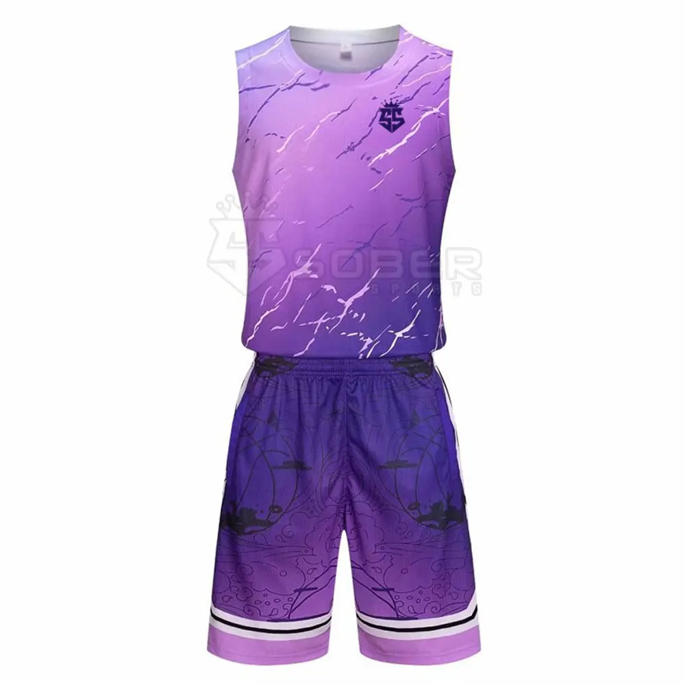 Sleeveless Hot Selling Basketball Uniform Design Your Own Logo Basketball Uniform For Unisex